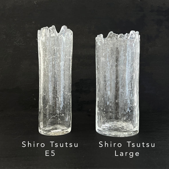 Shiro Tsutsu Glass Vase Large