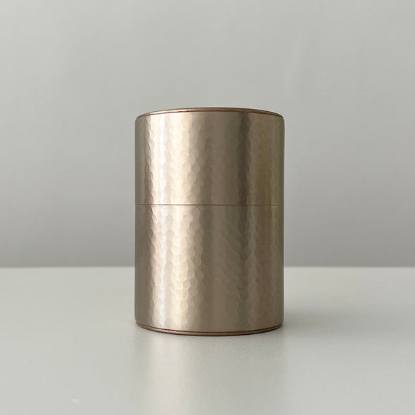 Hand-Hammered Copper Canister Silver