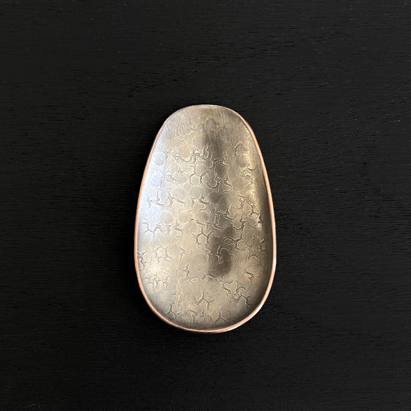 Hand-Hammered Copper Tea Scoops Smokey Silver