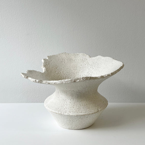 White stone vase #2407