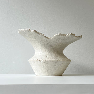 White stone vase #2407