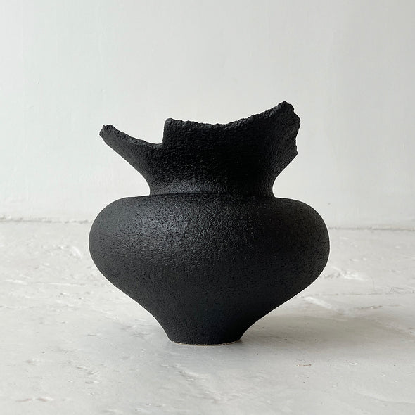 Black Stone Vase #2403