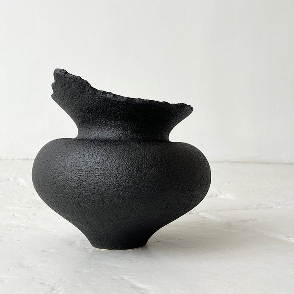 Black Stone Vase #2403