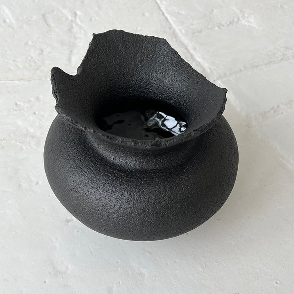 Black Stone Vase #2403