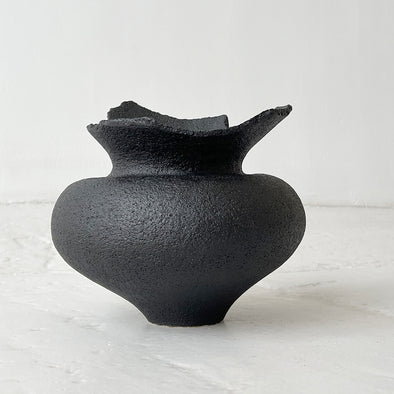 Black Stone Vase #2403