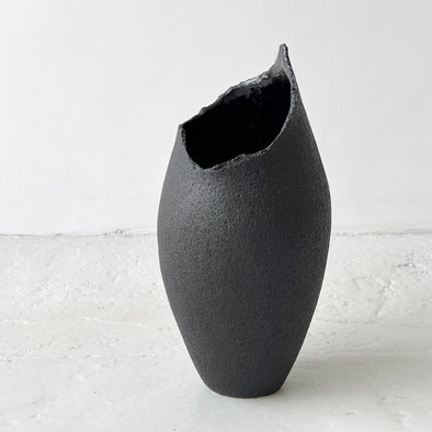 Black Stone Vase #2401B