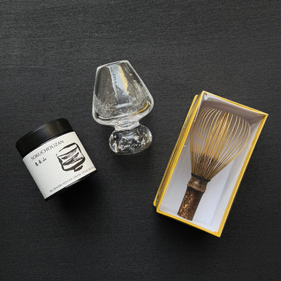 Matcha Whisk & Glass Stand Holder Set