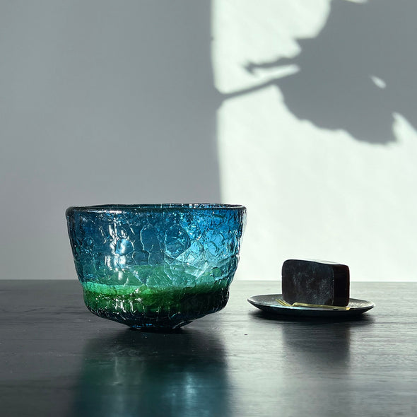 Hiya Glass Chawan Blue