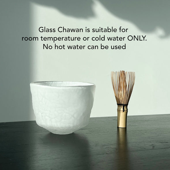 Hiya Glass Chawan White