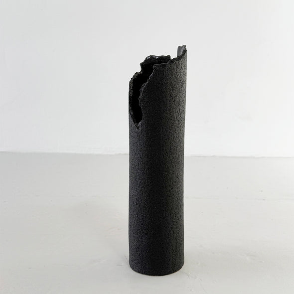 Black Stone Tower Vase Small