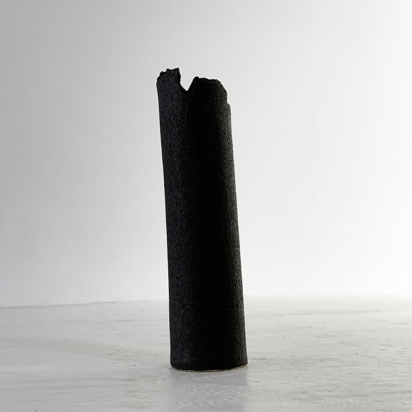 Black Stone Tower Vase Small