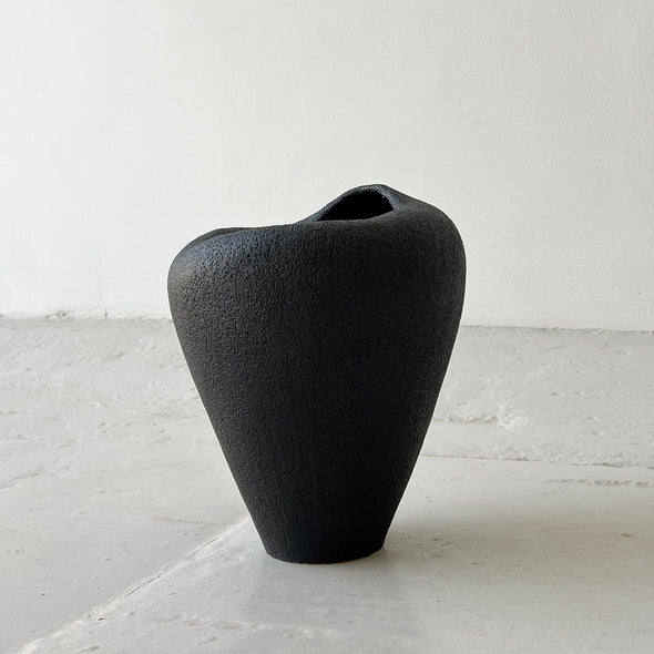 Black Stone Wave Vase