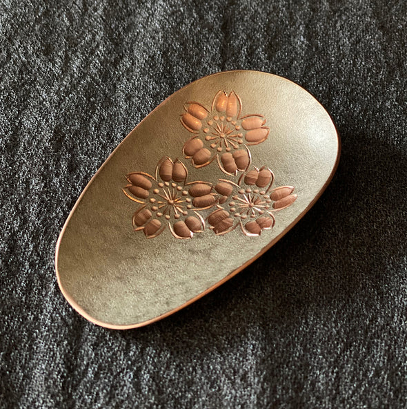 Hand-Hammered Copper Tea Scoop Sakura