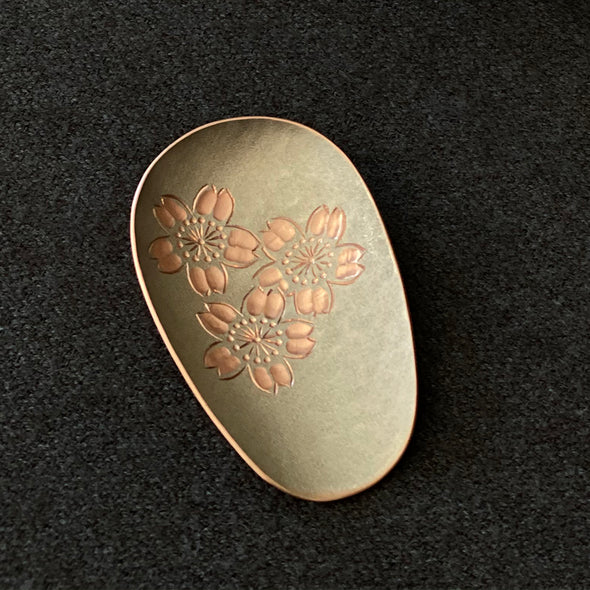 Hand-Hammered Copper Tea Scoop Sakura