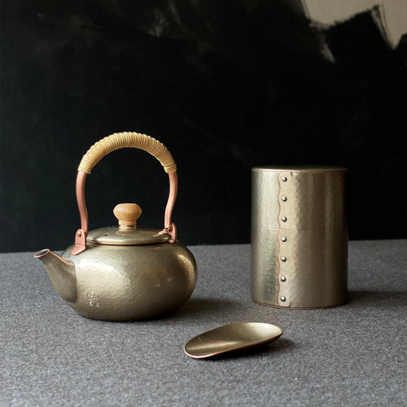 Hand Hammered Copper Teapot 300ml Silver