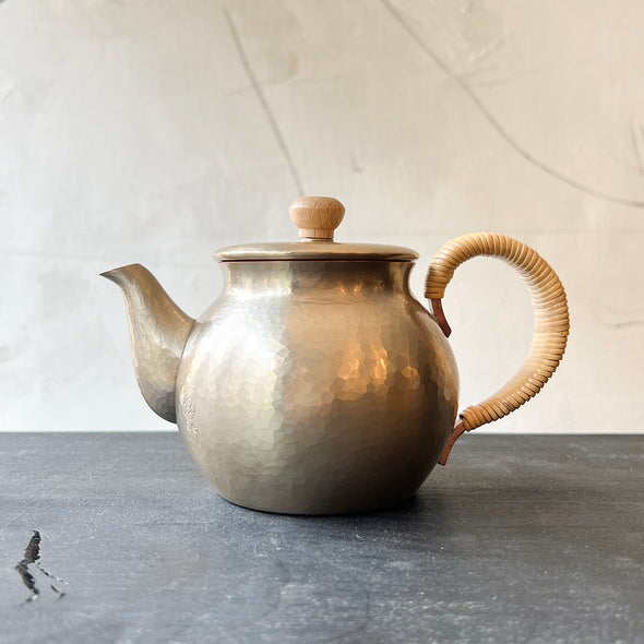 Hand Hammered Copper Teapot 400ml Silver