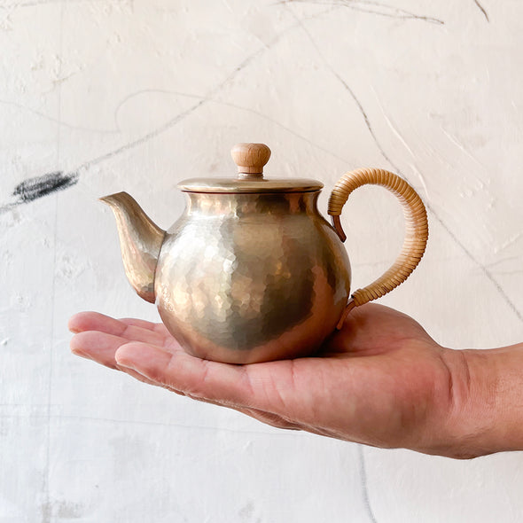 Hand Hammered Copper Teapot 400ml Silver